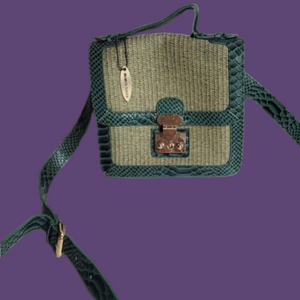 MeMo's Saccs Snakeprint Woven Crossbody